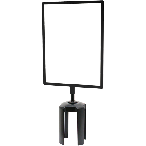 Tensabarrier&reg; Sign Frame with Adapter, Black Oxymax Inc