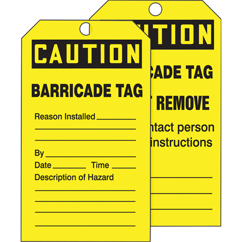 Tags By-The-Roll Safety Tags, Cardstock, 3" W x 6-1/4" H, English Oxymax Inc