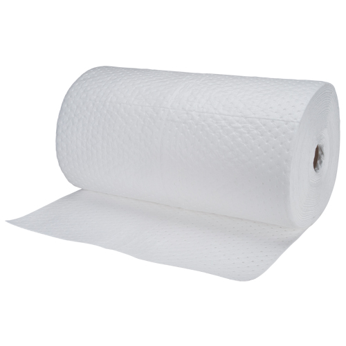 Rouleaux absorbants en fibres fines de calibre industriel, Poids moyen, 150' lo x 30" la, Absorption 50 gal. Oxymax Inc