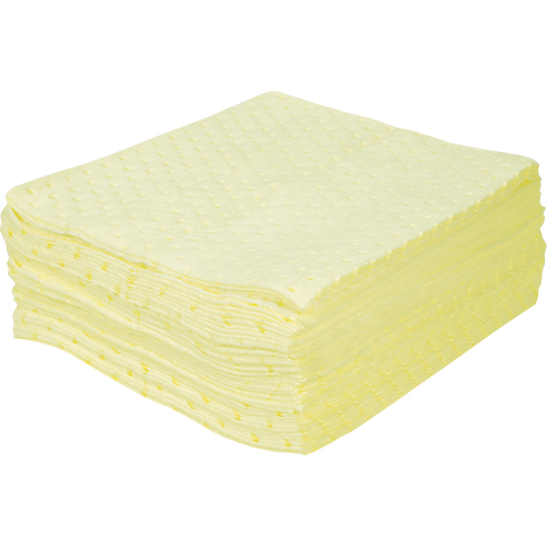 Feuilles absorbantes li&eacute;es de premi&egrave;re qualit&eacute;, Mati&egrave;res dangereuses, 15" x 17", 15 gal. d'absorption Oxymax Inc