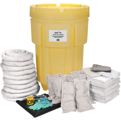 Shop Spill Kit, Oil Only, Drum, 95 US gal. Absorbancy Oxymax Inc
