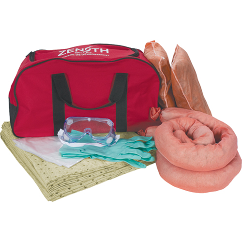 Trousse de lutte contre les d&eacute;versements pour v&eacute;hicules, Mati&egrave;res dangereuses, Sac, Absorbance de 10 gal. US Oxymax Inc
