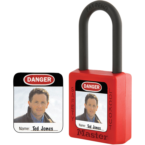 &eacute;tiquettes d'identification &agrave; photo pour cadenas en thermoplastique Zenex Oxymax Inc