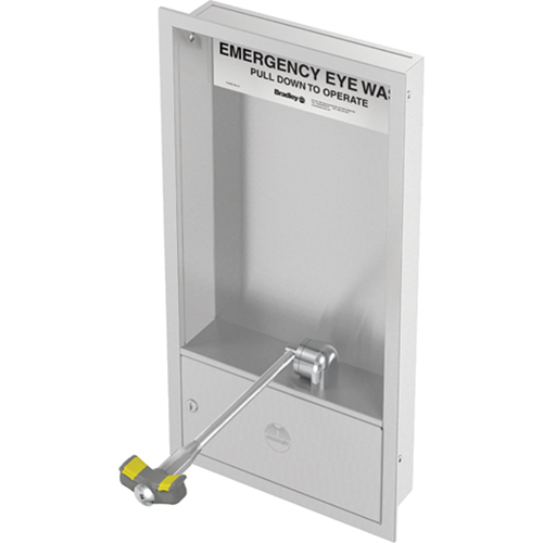 Eyewash Station, Wall-Mount Installation, Stainless Steel Bowl Oxymax Inc