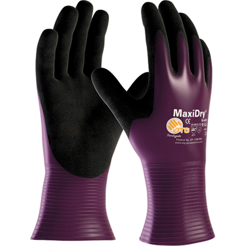 Gants ATG MaxiDry 56-426, 7/Petit, R&ecirc;vetement Nitrile, Calibre 15, Enveloppe en Nylon Oxymax Inc