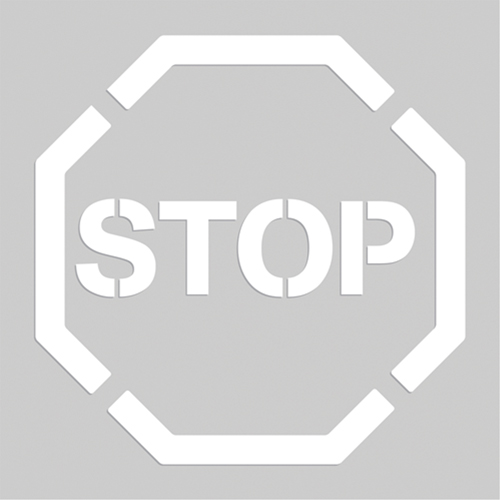 Floor Marking Stencils - Stop, Pictogram, 20" x 20" Oxymax Inc
