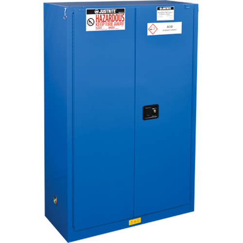 Armoires doubl&eacute;es pour rangement de mati&egrave;res dangereuses Chem-Cor, 45 gal., 43" x 65" x 18" Oxymax Inc