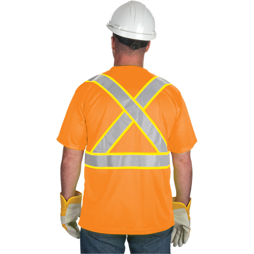 CSA Compliant T-Shirt, Polyester, Medium, Orange Oxymax Inc