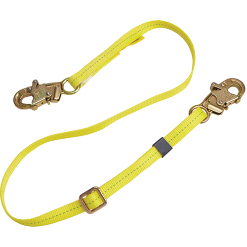 Longe de positionnement r&eacute;glable &agrave; sangle, 1 branches, 6', Classe CSA B, Polyester Oxymax Inc