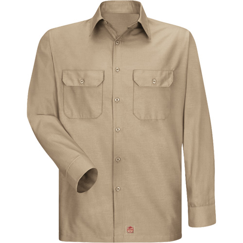 Chemise &agrave; manches longues en tissu ind&eacute;chirable, Hommes, 3T-Grand, Khaki Oxymax Inc