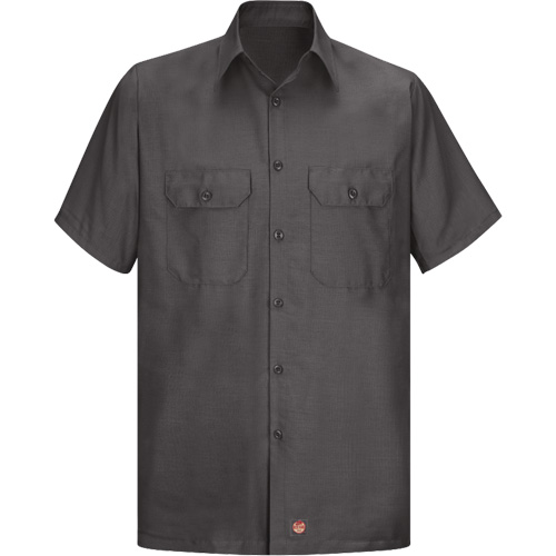 Chemise &agrave; manches courtes en tissu ind&eacute;chirable, Hommes, 3T-Grand, Charbon Oxymax Inc