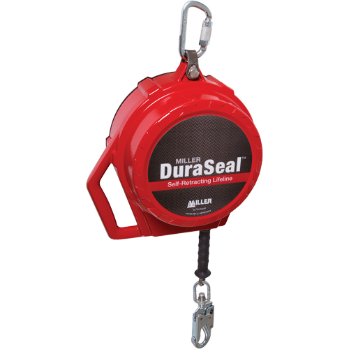 Cordage de s&eacute;curit&eacute; autor&eacute;tractable Miller DuraSeal, 50', Acier inoxydable, Pivotant Oxymax Inc