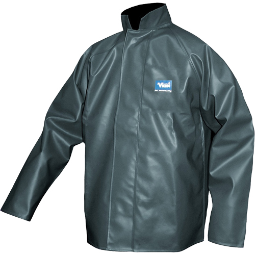Journeyman Chemical Resistant Rain Jacket, Polyester, Large, Green Oxymax Inc