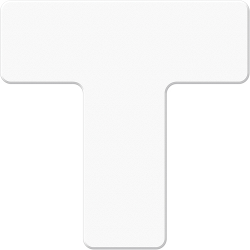 Marqueurs all&eacute;g&eacute;e/5S Armor Stripe, T, 6" lo x 6" la, Blanc, Plastique Oxymax Inc