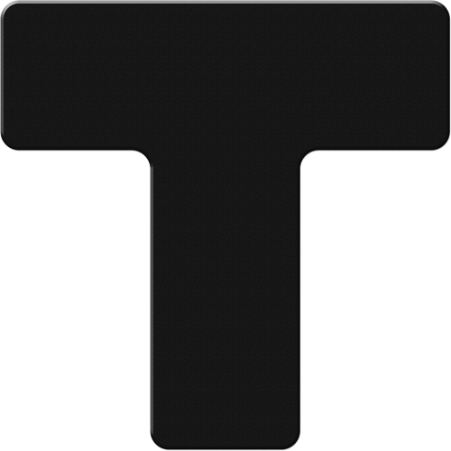 Marqueurs all&eacute;g&eacute;e/5S Armor Stripe, T, 6" lo x 6" la, Noir, Plastique Oxymax Inc