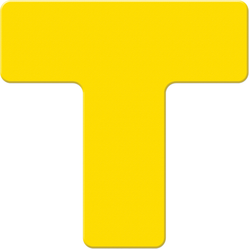 Marqueurs all&eacute;g&eacute;e/5S Armor Stripe, T, 6" lo x 6" la, Jaune, Plastique Oxymax Inc