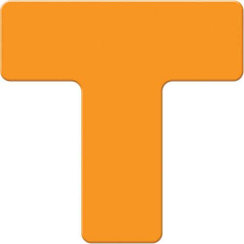 Marqueurs all&eacute;g&eacute;e/5S Armor Stripe, T, 6" lo x 6" la, Orange, Plastique Oxymax Inc