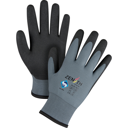 Gants enduits de premi&egrave;re qualit&eacute; ZX-30°, 8/Moyen, R&ecirc;vetement PVC, Calibre 15, Enveloppe en Nylon Oxymax Inc