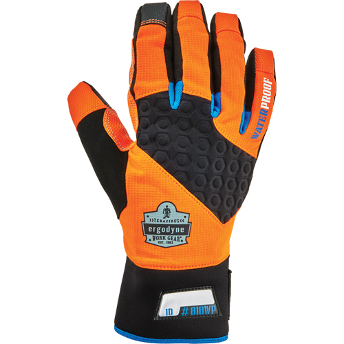 ProFlex&reg; 818WP Performance High-Visibility Thermal Waterproof Utility Gloves, Polyurethane Palm, Size Small Oxymax Inc