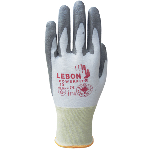 Lebon PowerFit&reg; Cut Resistant Gloves, Size X-Small/6, 13 Gauge, Polyurethane Coated, Polyethylene Shell, ASTM ANSI Level A2/EN 388 Level B Oxymax Inc
