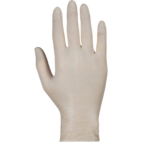 Gants jetables de calibre examen m&eacute;dical KeepKleen, Grand, Latex, 5 mils, Sans poudre, Blanc, Classe 2 Oxymax Inc