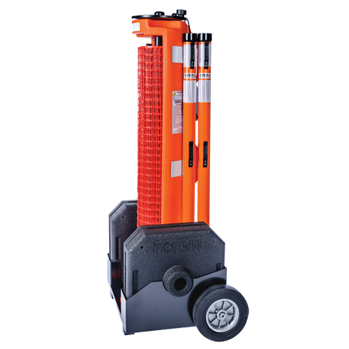 Barri&egrave;re avec roues , 50' lo, Plastique, Orange Oxymax Inc