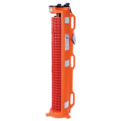Barri&egrave;re avec roues , 50' lo, Plastique, Orange Oxymax Inc