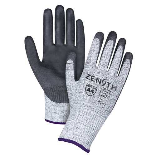 Gants &eacute;lastiques sans coutures r&eacute;sistants &agrave; la coupe, Taille 6/T-petit, Calibre 13, Rev&ecirc;tement Polyur&eacute;thane, Enveloppe en PEHP, ANSI/ISEA 105 niveau 4/EN 388 niveau 5 Oxymax Inc