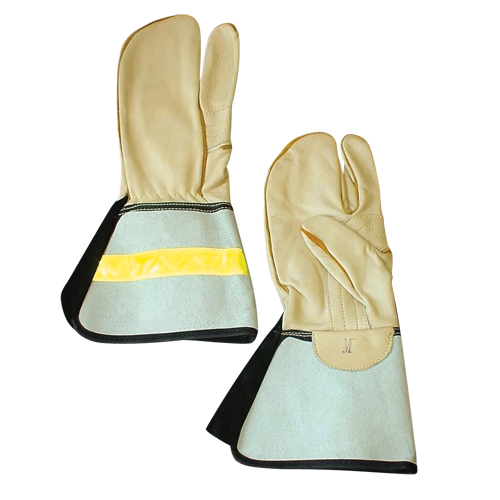 1 Finger Lineman's Glove, Medium, Grain Cowhide Palm Oxymax Inc