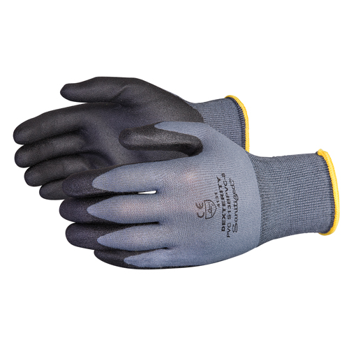 Gants enduits Dexterity, 11/2T-Grand, R&ecirc;vetement PVC, Calibre 13, Enveloppe en Nylon Oxymax Inc