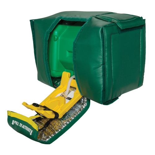 Tempered Portable Eyewash, Gravity-Fed, 9 gal. Capacity, Meets ANSI Z358.1 Oxymax Inc