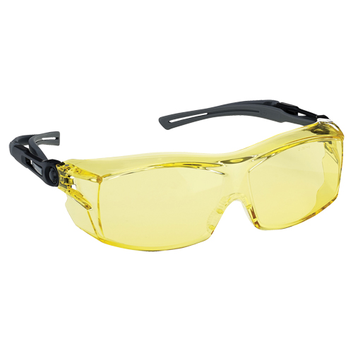 Dynamic OTG Extra Series Safety Glasses, Amber Lens, Anti-Fog/Anti-Scratch, ANSI Z87+/Meets/Exceeds CSA Z94.3 Oxymax Inc