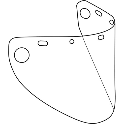 Dynamic Die Cut Formed Faceshield Visor, Polycarbonate, Clear Tint Oxymax Inc