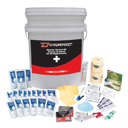 Trousse de premiers soins pour pr&eacute;paration aux situations d'urgence Dynamic, Dispositif m&eacute;dical Classe 1, Seau Oxymax Inc