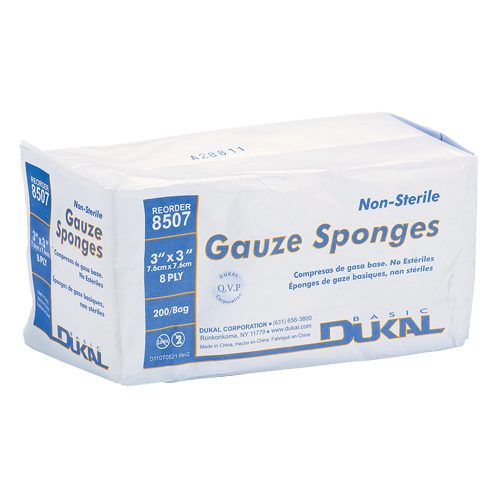 Dynamic Gauze Sponge, Pad, 3" L x 3" W, Medical Device Class 1 Oxymax Inc