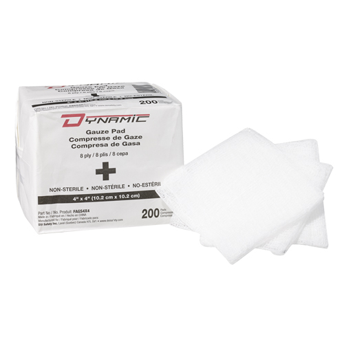 &eacute;ponge de gaze Dynamic, Tampon, 4" lo x 4" la, Dispositif m&eacute;dical Classe 1 Oxymax Inc