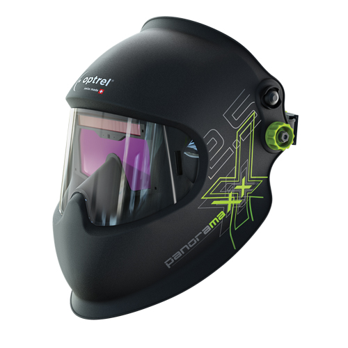 Panoramaxx Welding Helmet, 6.3" L x 2.3" W View Area, 2.5/5 - 12 Shade Range, Black Oxymax Inc