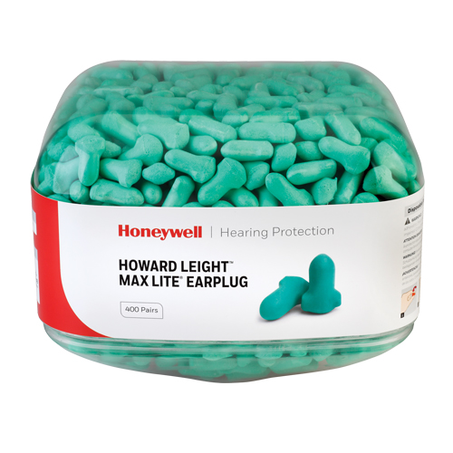Howard Leight Maximum Lite Earplugs, Bulk - Canister Oxymax Inc