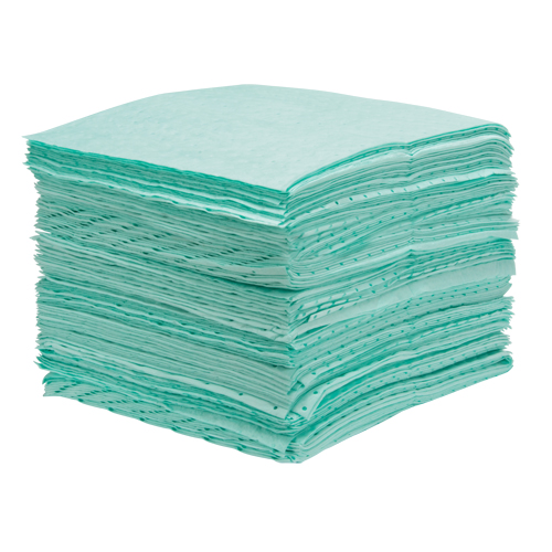 Premium Bonded Sorbent Pads, Hazmat, 15" x 18", 25 gal. Absorbancy Oxymax Inc