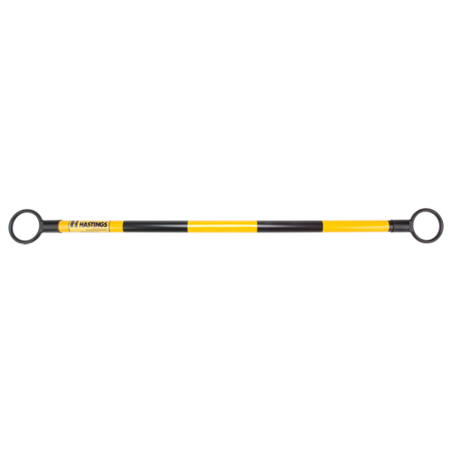 Telescopic Barricade Bar, 85" Extended Length, Black/Yellow Oxymax Inc