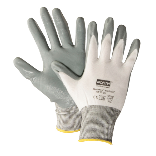 Gants NorthFlex Nitri Task, T-Grand, R&ecirc;vetement Nitrile, Calibre 13, Enveloppe en Nylon Oxymax Inc