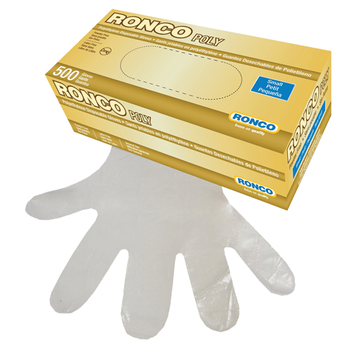 Gants jetables, Petit, Poly&eacute;thyl&egrave;ne, 1 mil, Sans poudre, Transparent Oxymax Inc