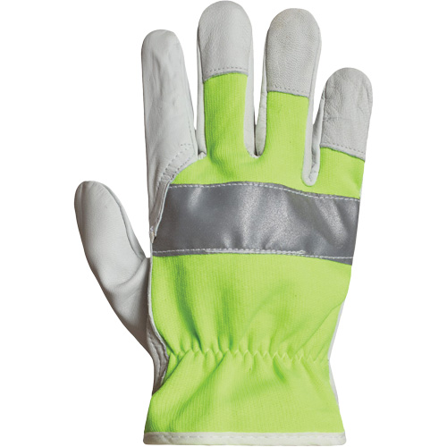 Gants de conducteur haute visibilit&eacute; avec bandes r&eacute;fl&eacute;chissantes Endura, 3T-Grand, Paume en Cuir fleur de ch&egrave;vre Oxymax Inc
