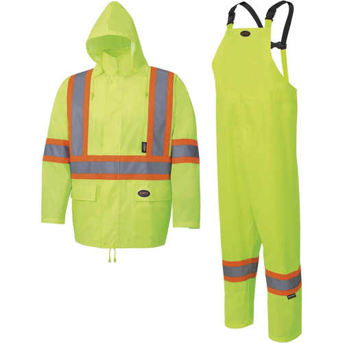 5619 150D Oxford Rain Suit, Polyester, 2X-Large, Lime-Yellow Oxymax Inc