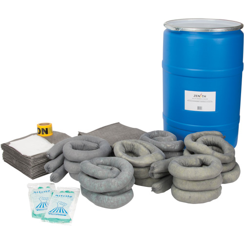 Trousse de lutte contre les d&eacute;versements, Universel, Baril, Absorbance de 55 gal. US Oxymax Inc