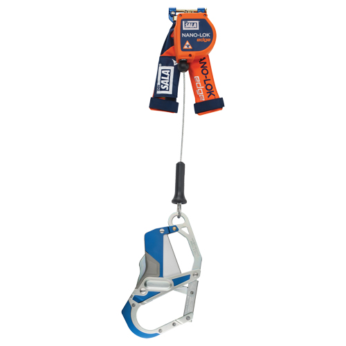 Nano-Lok Edge Self-Retracting Lifeline, 7.3', Stainless Steel, Swivel Oxymax Inc