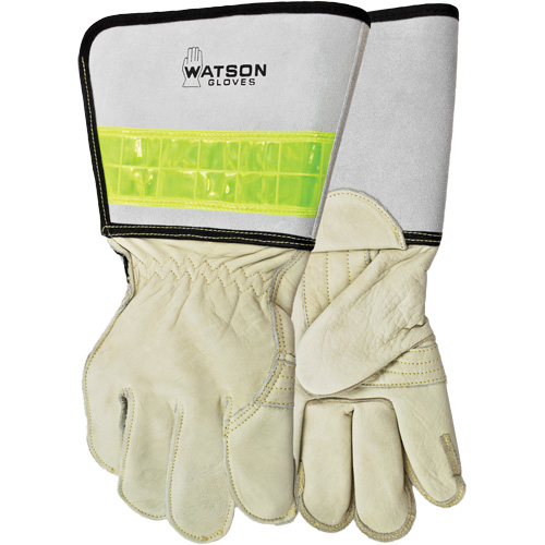 Circuit Breaker Linesman Welding Gloves, Grain Cowhide, Size Medium Oxymax Inc