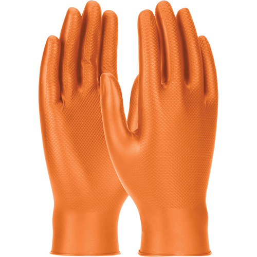 Grippaz Skins Ambidextrous Disposable Gloves, Small, Nitrile, 6-mil, Powder-Free, Orange Oxymax Inc