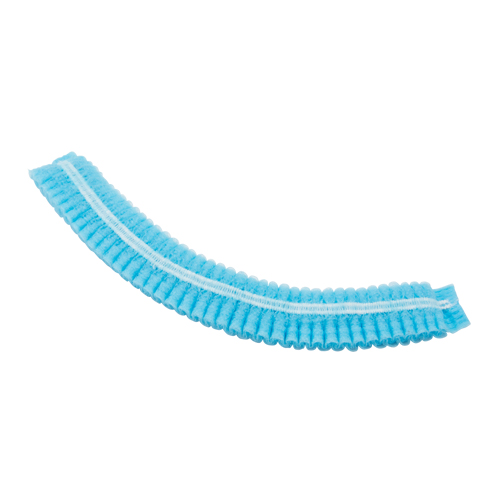 Pleated Bouffant Cap, Polypropylene, 21", Blue Oxymax Inc