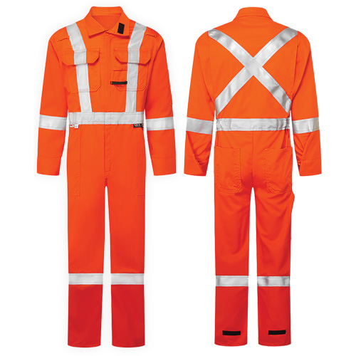 UltraSoft&reg; 7 oz. High-Visibility Deluxe Coveralls, Size 60-62 (Tall), Orange Oxymax Inc